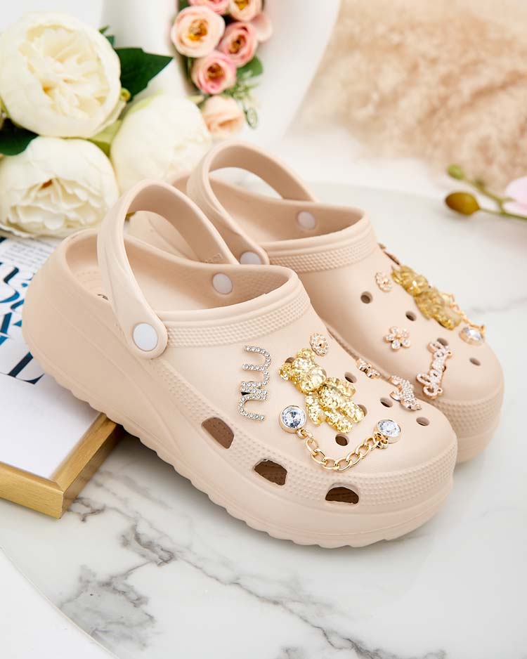 Royalfashion Moteriškos guminės šlepetės su Fescas ornamentais