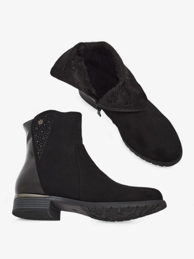 Zomšiniai aulinukai iš eko-zomšos su lakuotomis detalėmis Kelmo