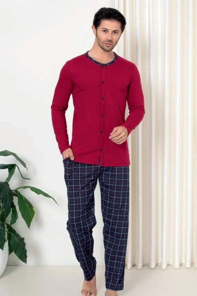 Royalfashion vyriški medvilniniai pižamos su langu