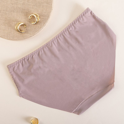 Светло-коричневые бесшовные трусы с высокой посадкой