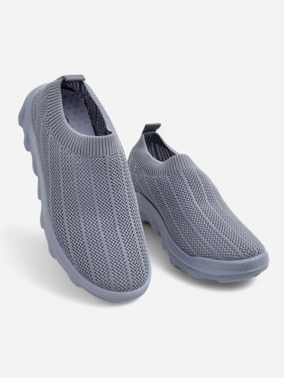 Women's dove gray sneakers Silvana - comfortable slip-on shoes for the city