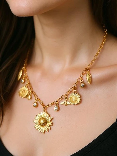 Karoliai Aurelia Charis su boho stiliaus pakabukais