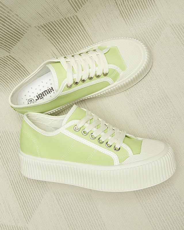 Žali moteriški sportbačiai tvirtu padu Ozerika - Avalynė