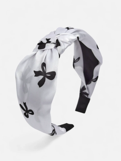 Royalfashion Opaska – satyna, plecionka i ten print, no cudo!