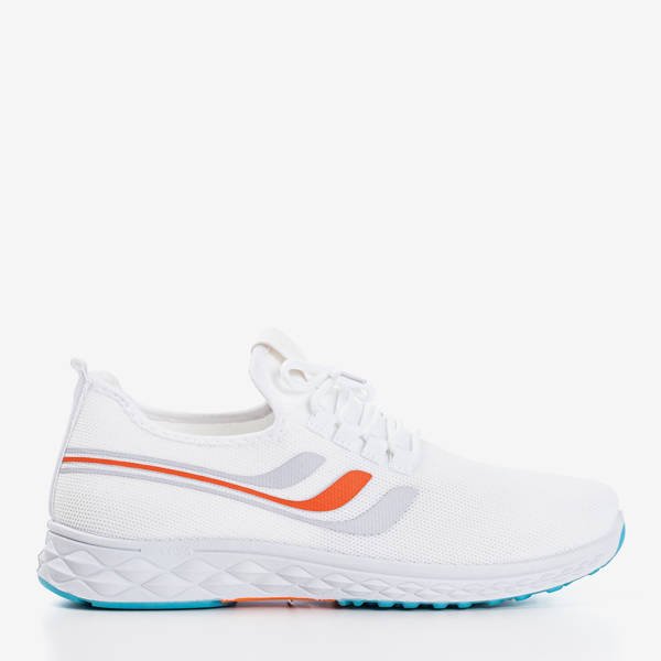 Белые мужские спортивные туфли с цветной подошвой Stingo - Обувь