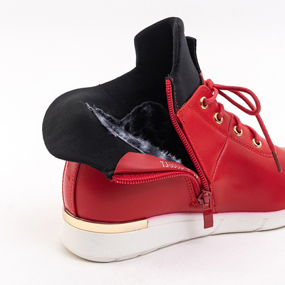 Красные ботинки для девочек Clafi