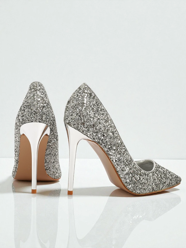 Женские туфли-лодочки из экокожи с глиттером Zavrimea