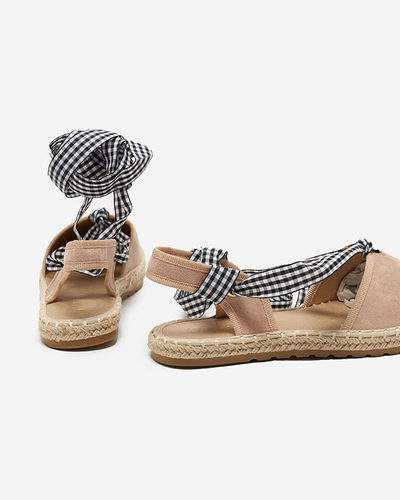 Różowe espadryle z odkrytą piętą Papavero - Obuwie