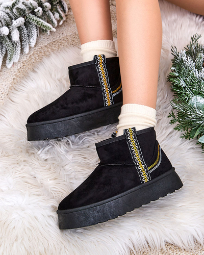 Royalfashion Женские короткие сапоги a'la snow boots с орнаментом Erititta