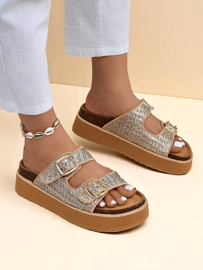 Royalfashion Женские шлепанцы на платформе Nora Woven