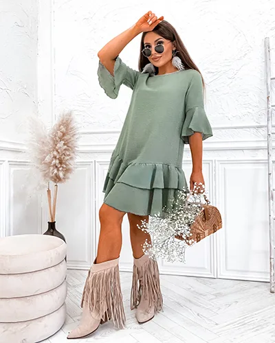 Royalfashion Lininė moteriška mini suknelė