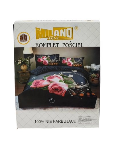 Patalynės Komplektas Milano Juodai-Rožinis Elegantiškas