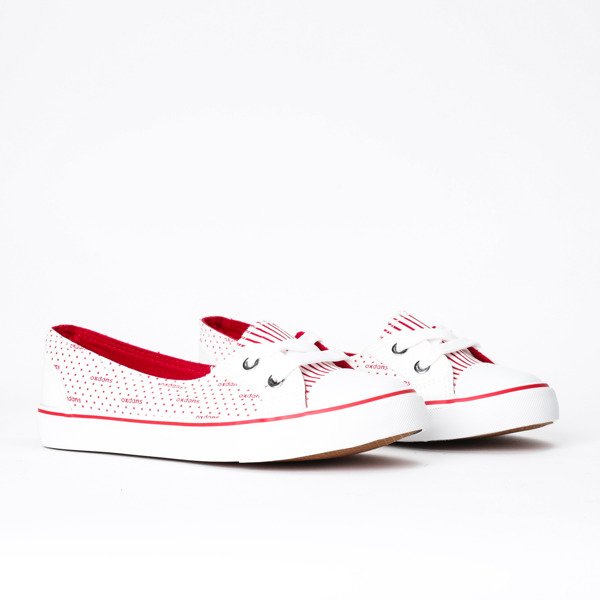 Biało-czerwone trampki Botana - Obuwie