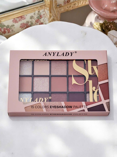 ANYLADY Палетка из 15 теней для век с глиттером и матовым финишем Ruby Glamour