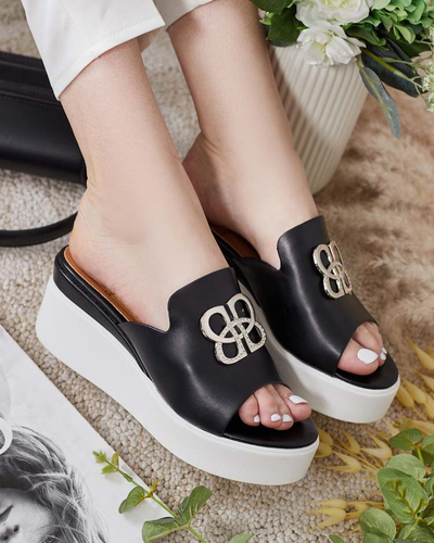 Royalfashion Женские шлепанцы Sailme на кошачьей коже