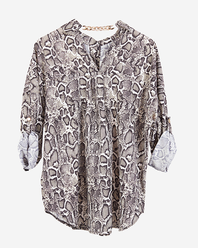 Raštuoti moteriški marškiniai su grandinėle - Drabužiai