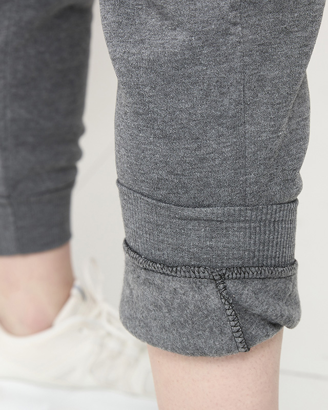 Warmed tamsiai pilkos spalvos moteriškos sportinės kelnės - Apranga