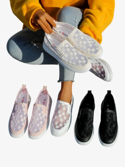 Royalfashion Женские сетчатые лоферы с цветами Emzos
