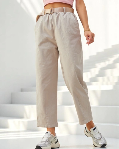 Royalfashion moteriškos medvilnės tiesios kelnės