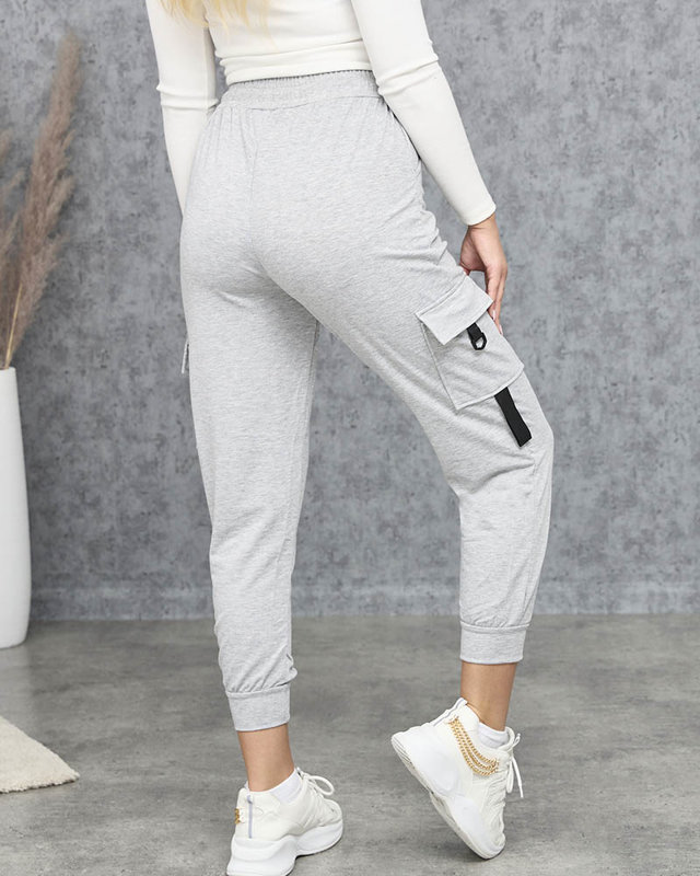 Светло-серые толстовки-карго - Одежда