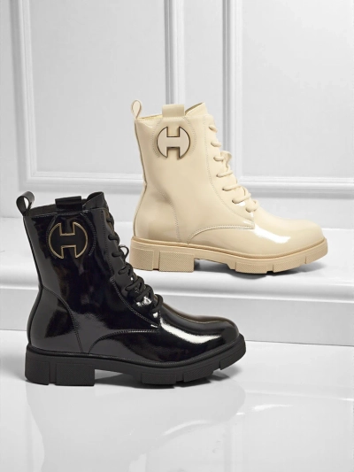 Lakiniai moteriški aulinukai su raišteliais Kalen