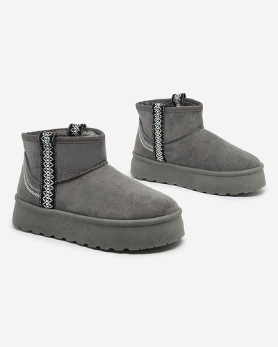 Royalfashion Женские короткие сапоги a'la snow boots с орнаментом Erititta