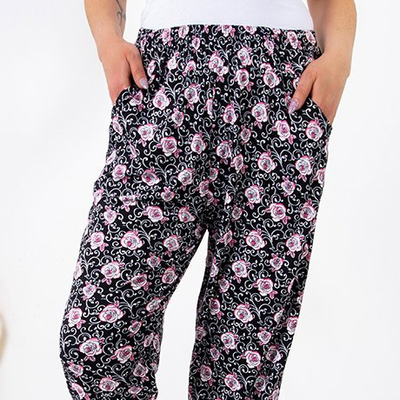 Женские брюки с цветочным принтом PLUS SIZE