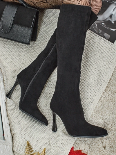 Moteriški eko zomšiniai auliniai batai su aukštakulniais Arvelora