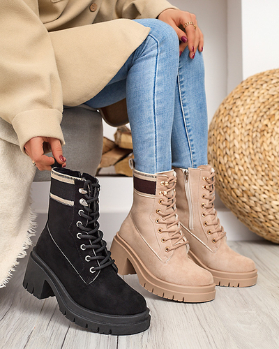 Juodi stiletto trapper batai Koidoo- Obuwie