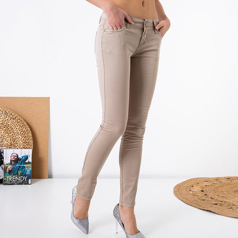Бежевые женские брюки