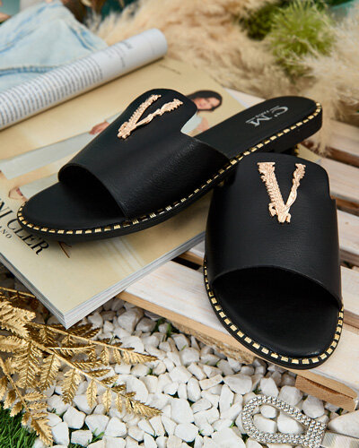Royalfashion Женские шлепанцы из эко-кожи Cemenna