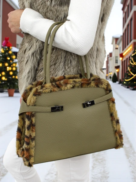 Маленькая женская сумочка из экокожи с леопардовым принтом Panthory