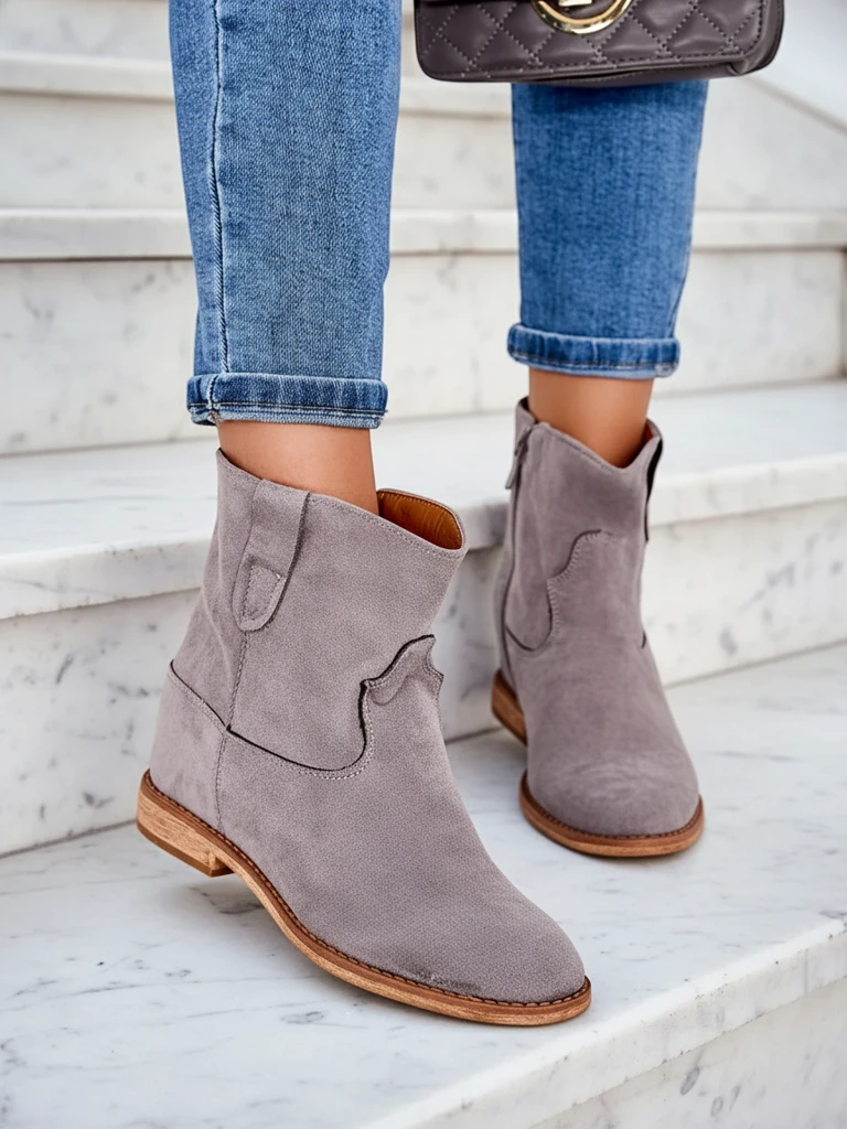 Karališkosios mados kovbojų stiliaus batai ant padengto klinčių Patorias