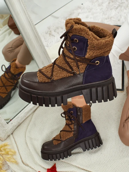 Moteriški aulinukai-batai su kailiuku Cindora