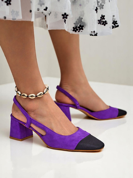 Royalfashion Damskie czółenka Eleganzo – niski obcas, ozdobny nosek – elegancja na luzie!