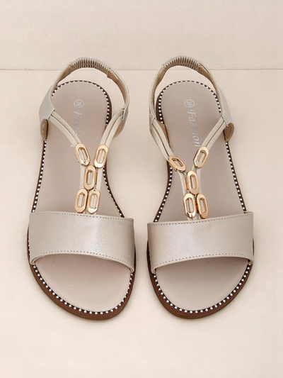 Royalfashion Damskie sandałki z ozdobnymi paseczkami Siena Glow