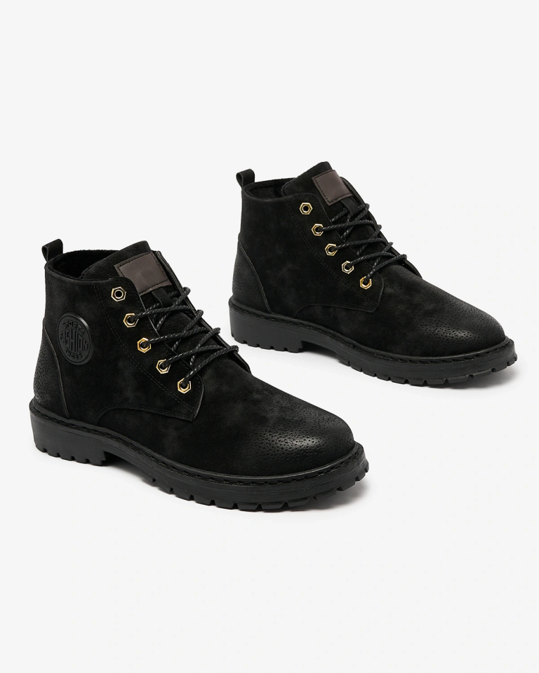 Royalfashion Juodi vyriški batai a'la sniego batai Netid