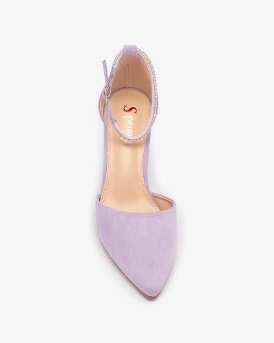 Royalfashion Фиолетовые женские туфли с цирконами Britica