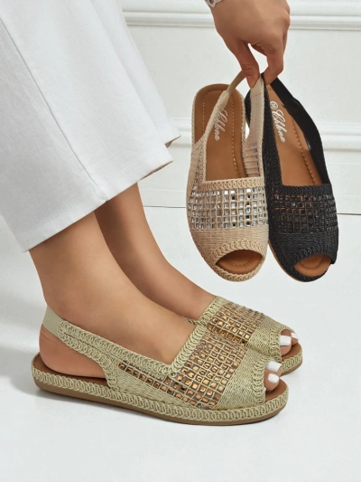 Moteriškos espadrilės su kalnų krištolais Belle Sparkle