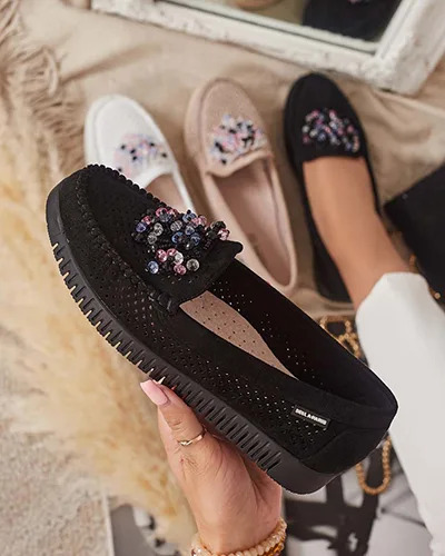 Royalfashion Женские ажурные мокасины из бисера Namis