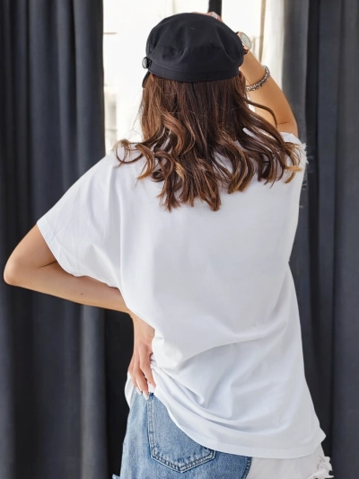 Royalfashion moterų medvilninė marškinėliai su spauda