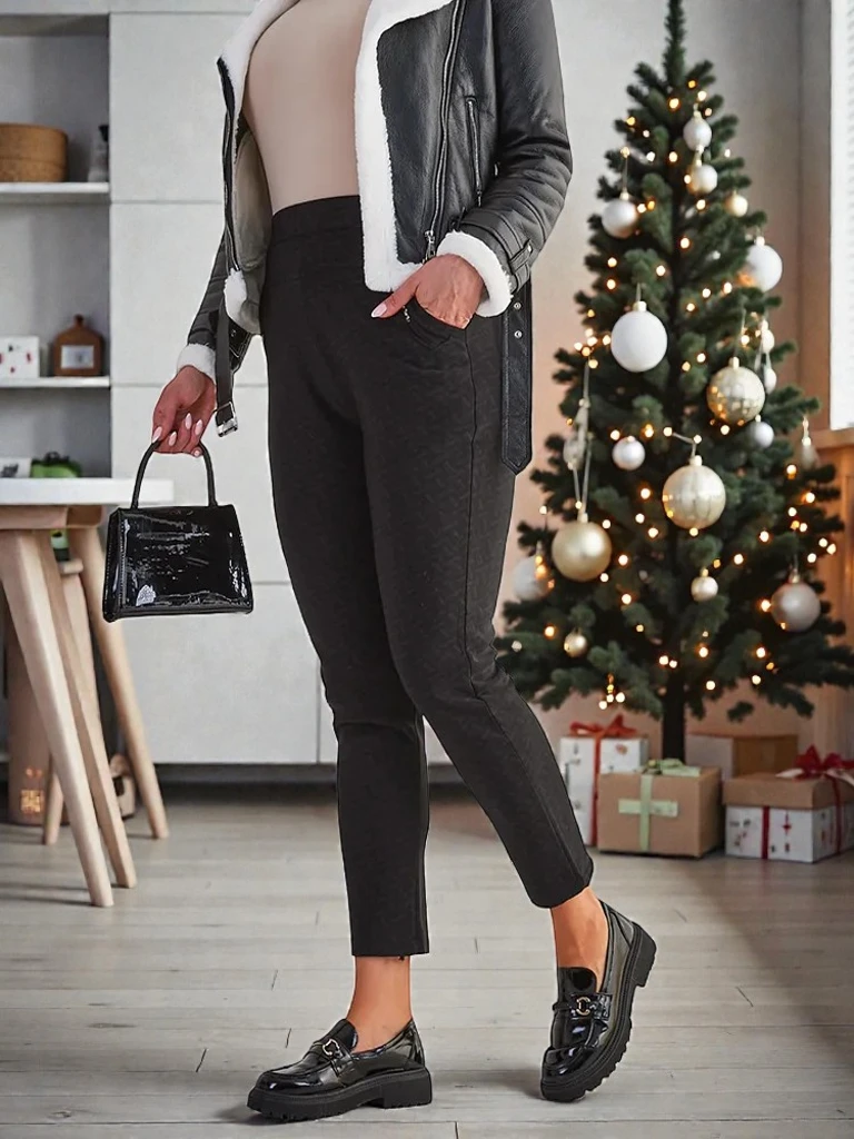 "Royalfashion" Pašiltintos moteriškos tegings kelnės PLUS SIZE