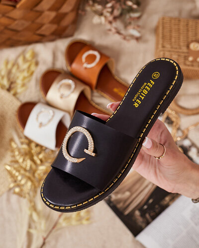 Royalfashion Женские шлепанцы на плоской подошве Omerta