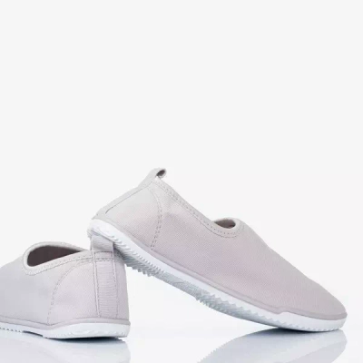 Szare tenisówki slip-on damskie Maywood - Obuwie