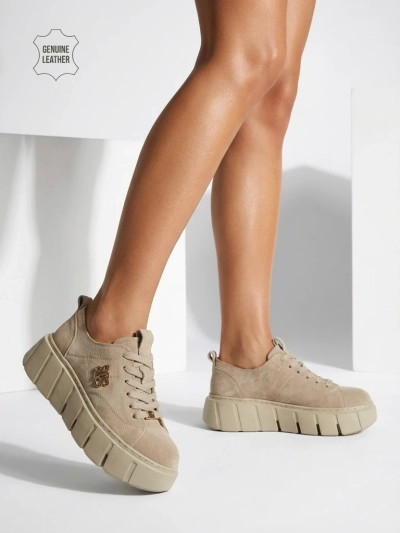 Sportiniai moteriški sportbačiai iš natūralios odos Renos