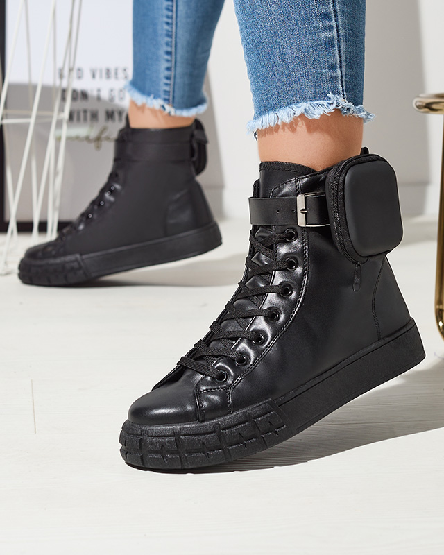 Черные женские спортивные туфли с чехлом Efiffe- Footwear