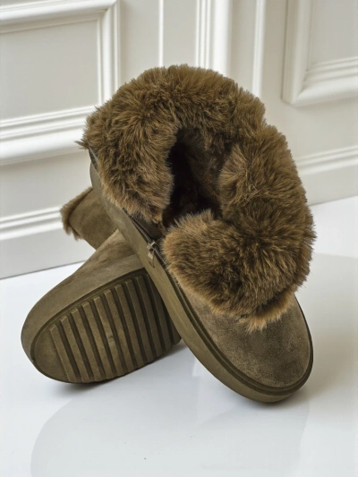 Royalfashion Krótkie buty a'la śniegowce damskie Aurelia Classico - zimowe sztosy!