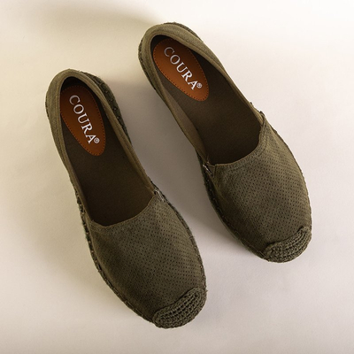 Žalios moteriškos espadrilės ant „Alruna“ platformos - Avalynė