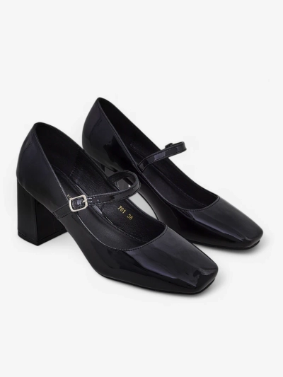 Royalfashion Лаковые женские туфли на каблуке с ремешком Virra