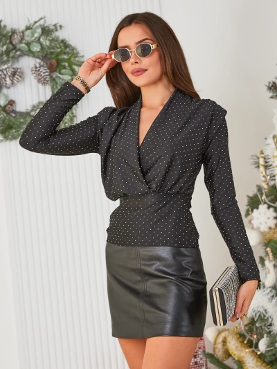 Женская блузка Royalfashion с циркониями